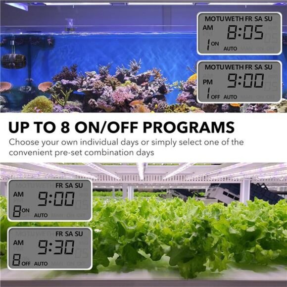 Heavy Duty Digital Timer, Dual Outlet,On/Off Programs 3-Prong Programmable Timer - Picture 6 of 7